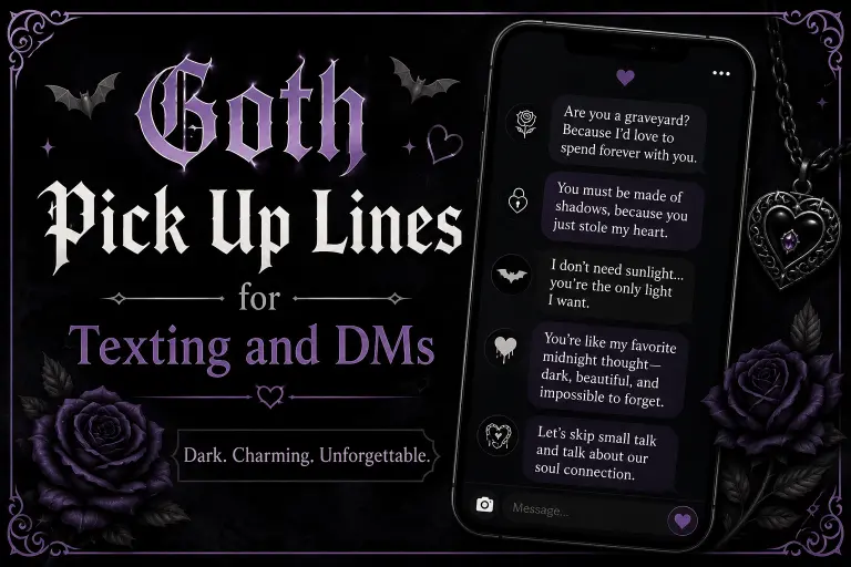 Goth Pick Up Lines for Texting and DMs